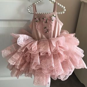 Dollcake two peas in a pod tutu sz 1 hair clip